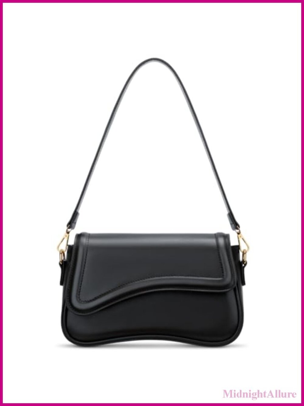 PU Leather Hobo Shoulder Bag Detachable Strap Mini Clutch Purse
